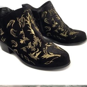 Torrid Black and Gold Booties